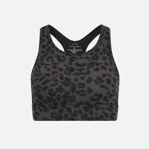 NWT Varley Basset Sports Bra: Iron Grey Cheetah Print Size S